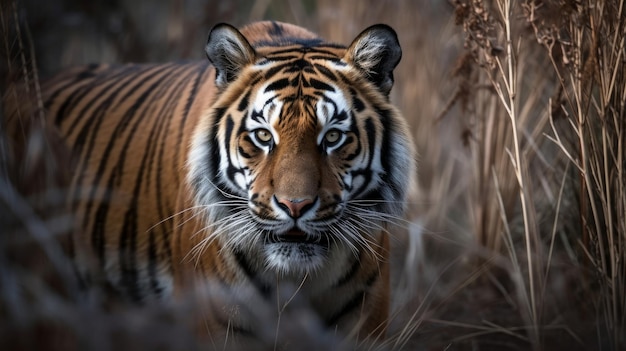 Tigre féroce et intimidant généré par l'IA