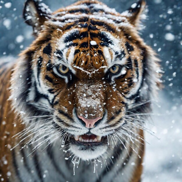 Photo le tigre en hiver