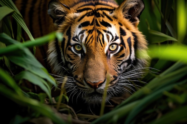 un tigre qui regarde la caméra