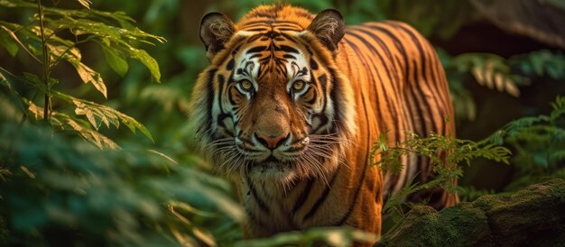 tigre sauvage dans la forêt