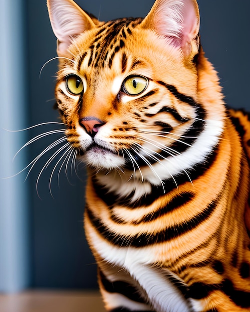 un tigre se lève et regarde la caméra