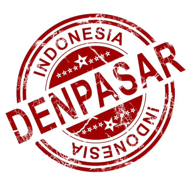 Photo timbre denpasar rouge