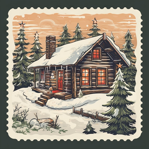 Timbre de Noël vintage