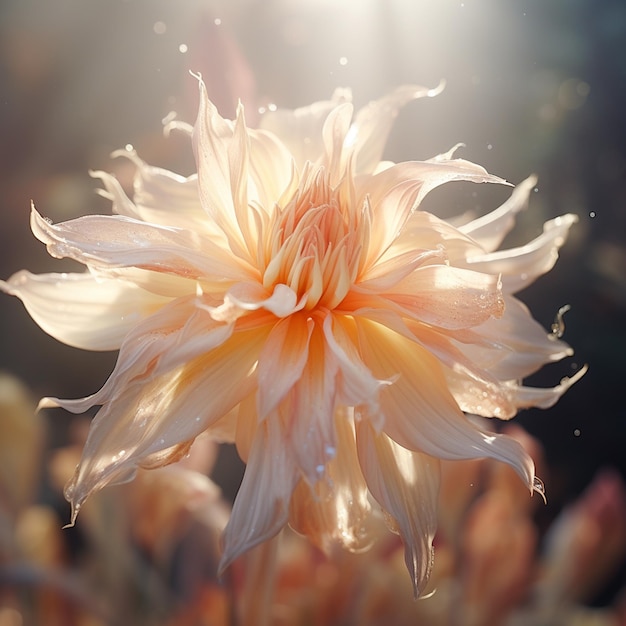 Un timelapse d'une fleur qui fleurit et dont les pétales se déploient à la lumière du soleil