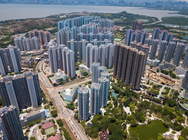 Tin Shui Wai, Hong Kong, 30 mai 2018 :- Quartier résidentiel de Hong Kong