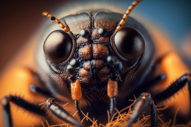 Photo tique gros plan macro insecte ai générative