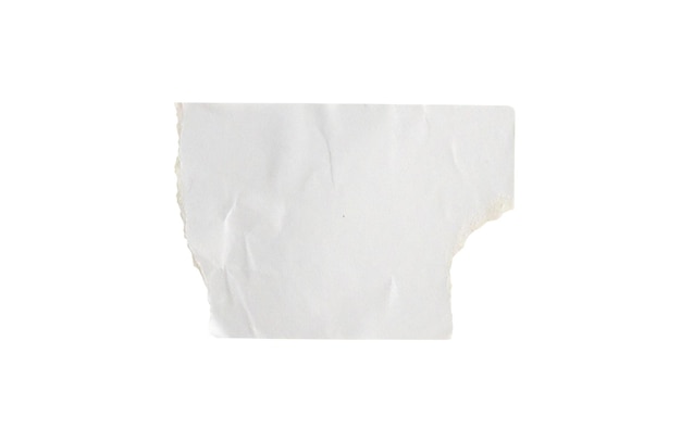 Étiquette autocollante en papier blanc vierge isolée sur fond blanc avec un tracé de détourage
