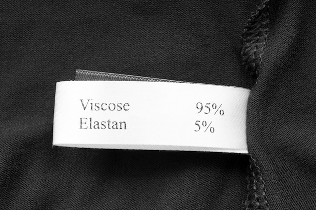 Étiquette de composition du tissu