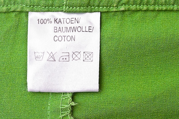 Étiquette de vêtements