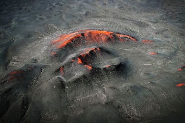 Tir De Drone De La Région Des Volcans En Islande