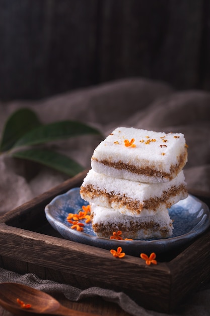 Photo tir de gâteau osmanthus