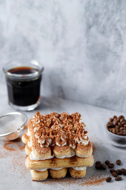 Photo tiramisu sans cuisson dessert italien