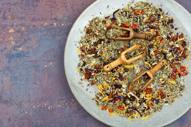 Tisane aux fleurs séchées