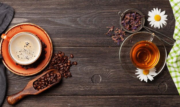 Tisane et café expresso