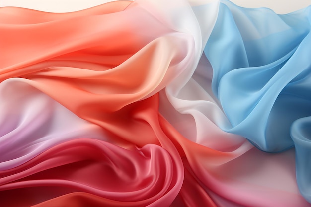 tissu abstrait ondulé soie lisse couleurs pastel fond