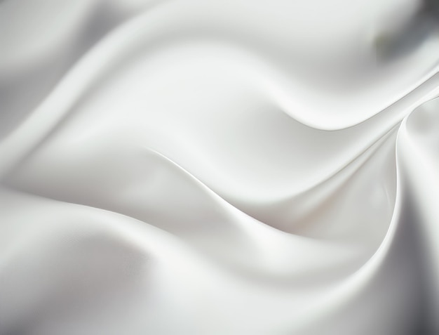 Un tissu blanc avec une ligne de plis courbes