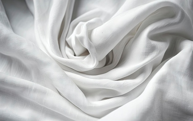 Un tissu blanc avec un motif de rayures et une petite rayure blanche.