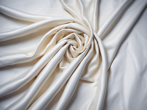 Photo un tissu blanc avec un motif en spirale au centre