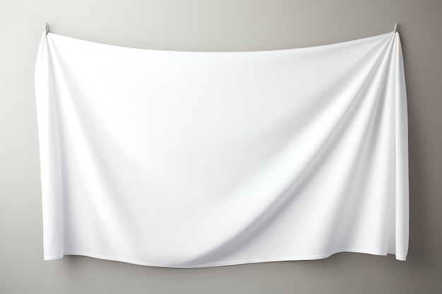 Photo un tissu blanc sur un mur