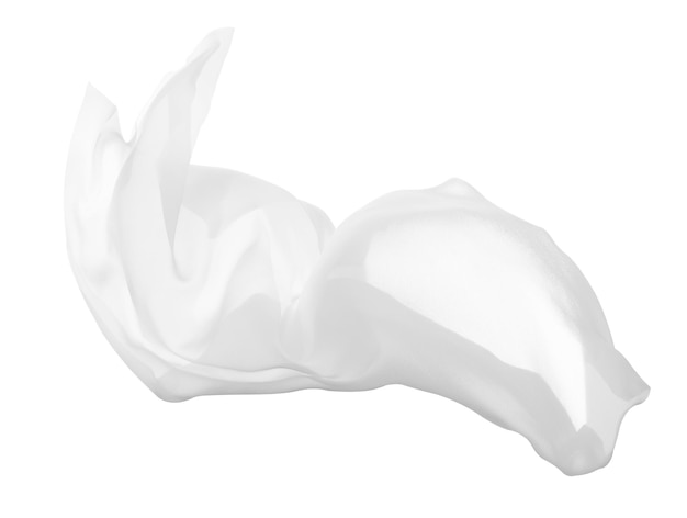 Tissu blanc tissu textile vent soie vague fond mode satin mouvement draperie écharpe volant en mousseline de soie voile