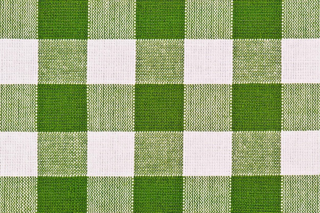 Tissu carré vert et blanc comme texture