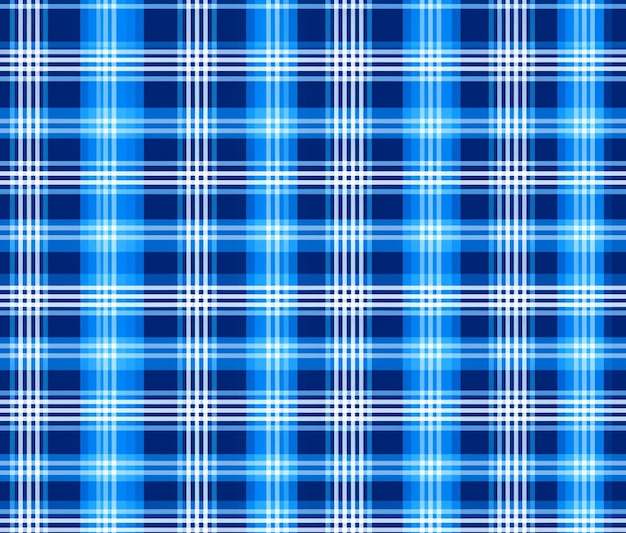 un tissu à carreaux bleu et blanc avec un motif blanc et noir ai générative