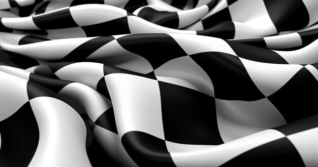 tissu à carreaux avec un motif noir et blanc dans le style d'une illustration numérique agressive