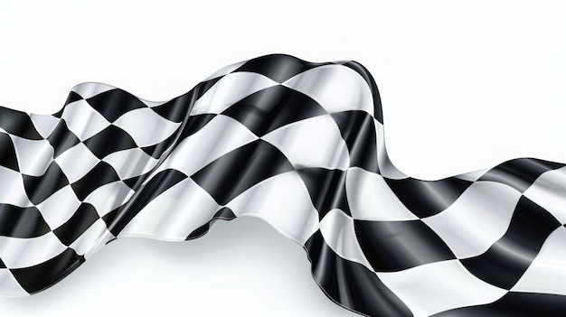 un tissu à carreaux noir et blanc est montré avec un fond blanc