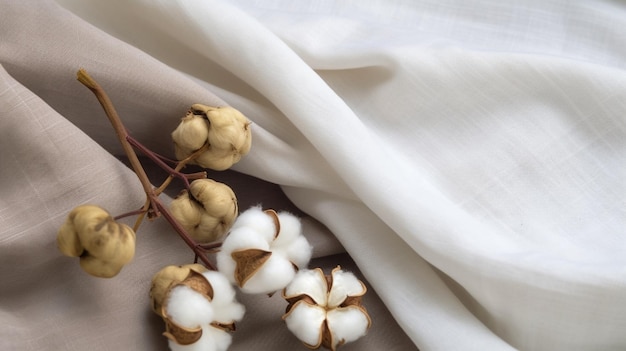 Photo tissu en coton avec ia générative de points