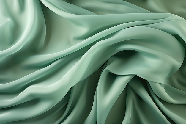 Tissu couleur vert sauge Cloth Flowing on Wind