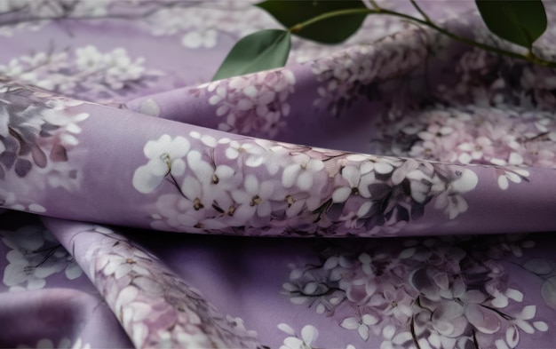 Tissu lilas flottant