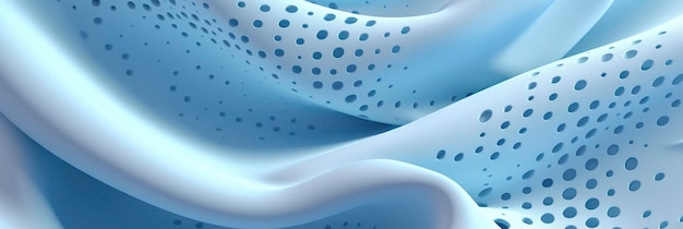 Tissu respirant sec maille douce bleu clair trous flottant fond bleu clair AI générative