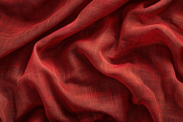 un tissu de satin rouge avec un fond rouge qui a un motif