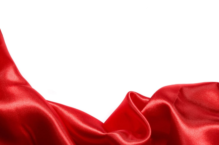 Photo tissu de satin rouge