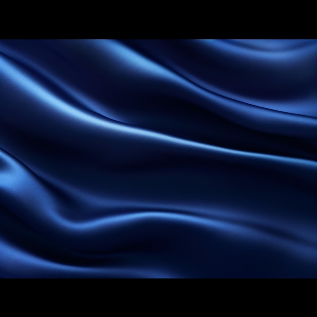 Tissu satin de soie couleur bleu marine Abstract dark