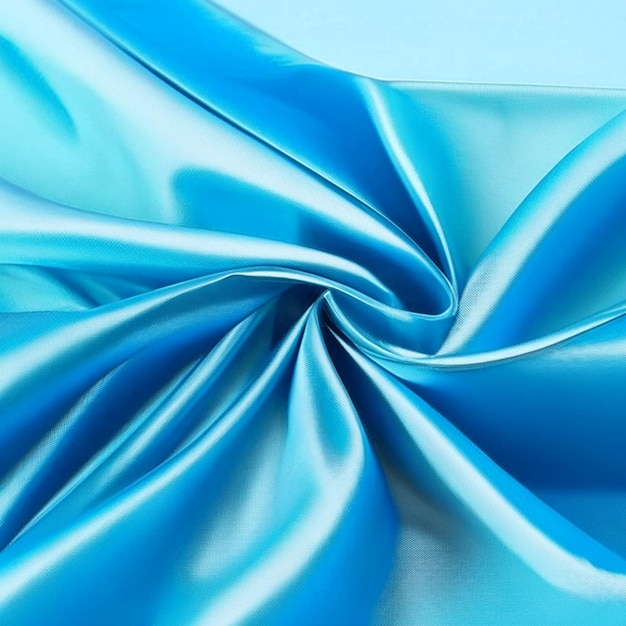 Tissu de soie bleue fond tissu de satin texture ou tissu bleu ciel vagues