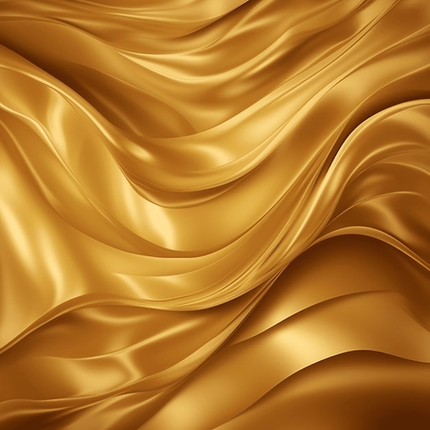 Tissu de soie dorée qui ondule au vent.