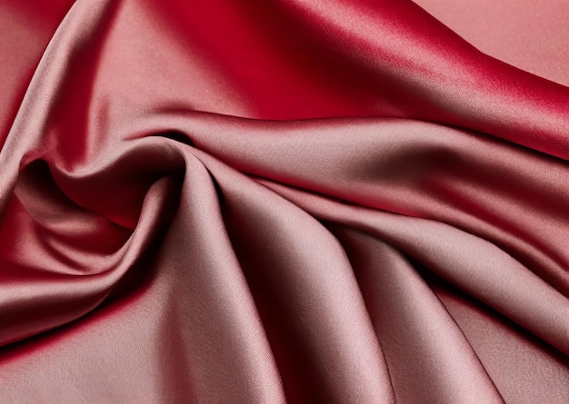 Un tissu de soie rouge à fond blanc