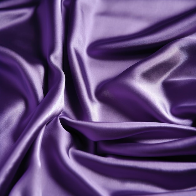 Un tissu de soie violet à la texture douce et soyeuse.