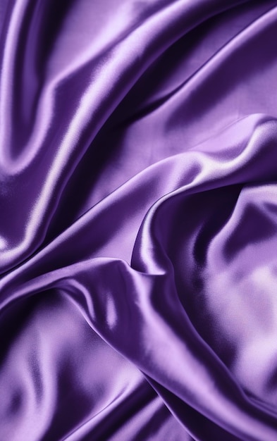 Un tissu de soie violet à la texture douce et soyeuse.