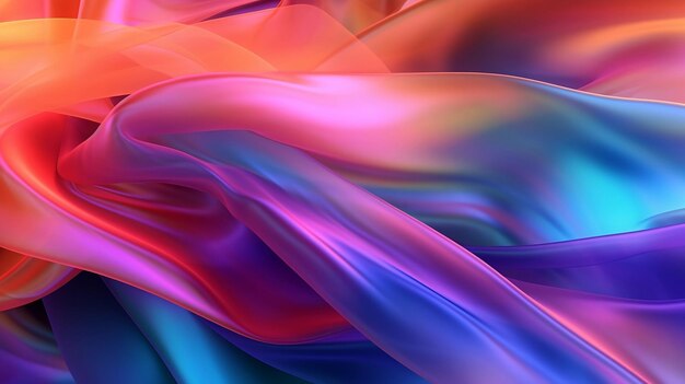 Tissu transparent coloré abstrait Ai génératif