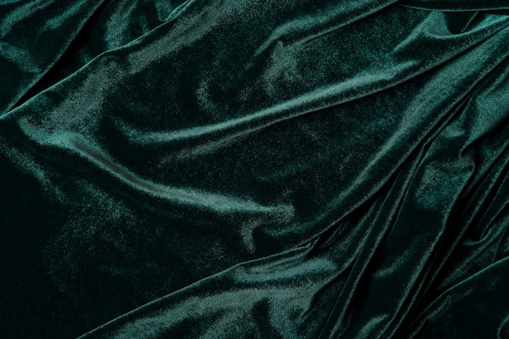 Photo tissu en velours vert tidewater