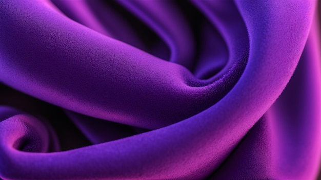 Un tissu violet intéressant avec un très long design incurvé AI Generative