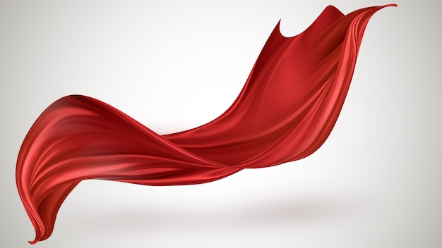 Tissu volant rouge beau fond abstrait