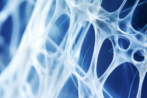 Tissus osseux squelette humain au microscope structure cellulaire sciences médicales biologie fond
