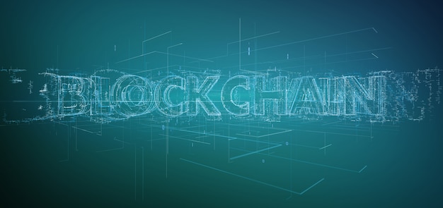 Titre de Blockchain isolé sur