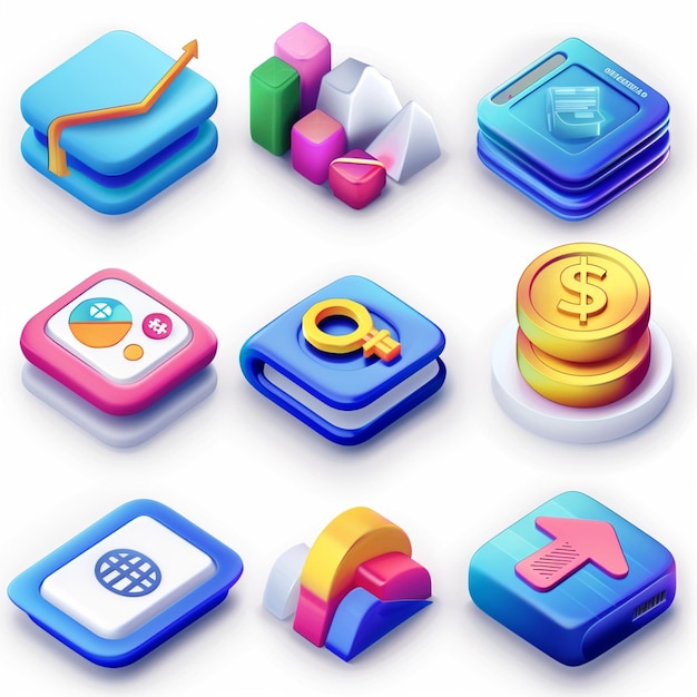 Photo titres créatifs de jeux d'icônes pour les conceptions d'applications mobiles