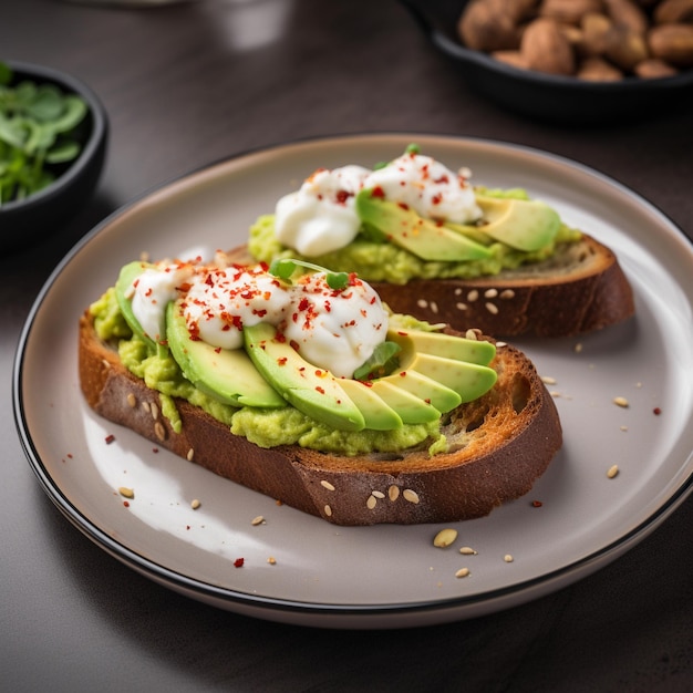 Toast à l'avocat crémeux et sain