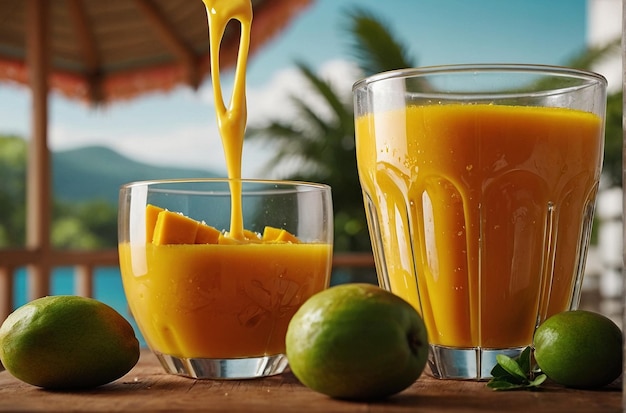 Le toast de famille, le jus de mangue, la joie.