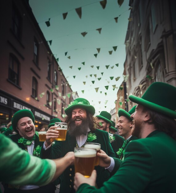 Photo des toasts verts dans la rue